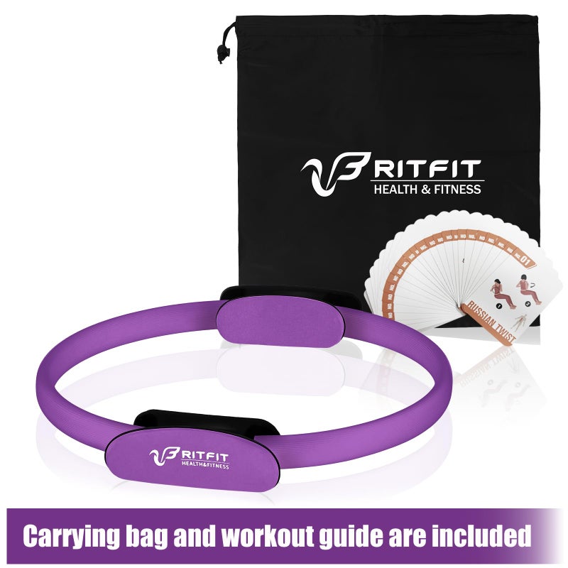 RitFit Pilates Ring Circle - 14 Inch Magic Fitness Circle for Toning Inner & Outer Thighs, Bonus Workout Guide Included - Image 5